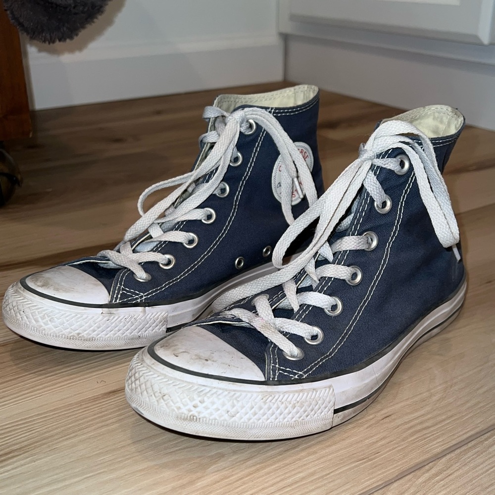 Navy High Top Converse